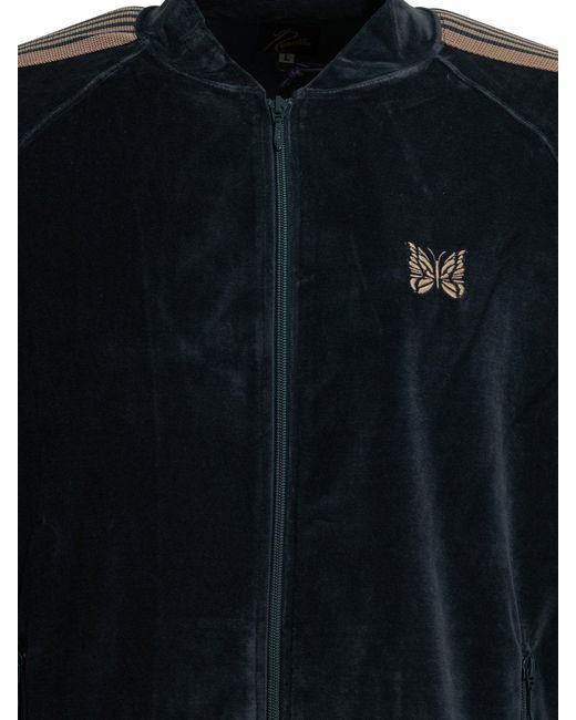 Sweat-shirt zippé "Track" Needles en coloris Blue
