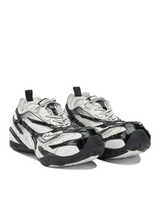 Balenciaga White "Soleless" Low Sneakers