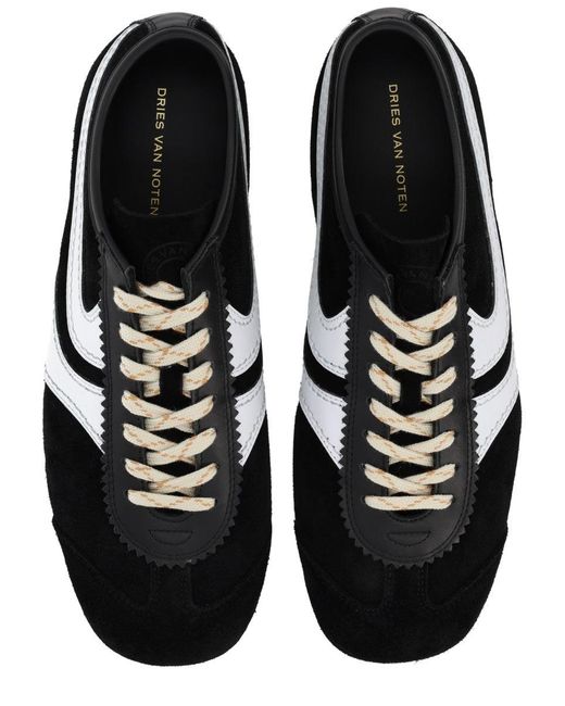Dries Van Noten Black Suede Sneakers for men