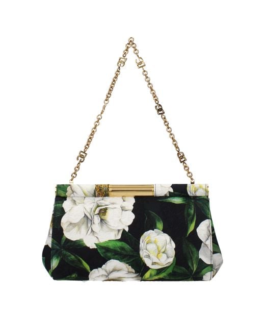 Dolce & Gabbana Green Dolce&Gabbana Marlene Clutch Fabric