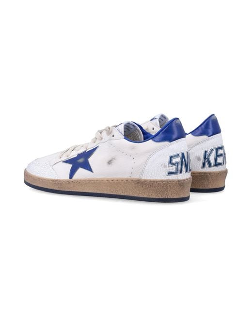 Golden Goose Deluxe Brand Blue Premium Leather Sneakers For
