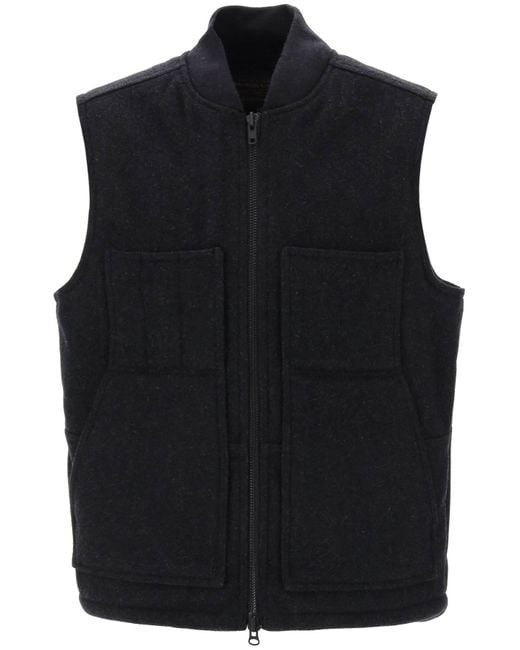 Filson Black Mackinaw Wool Vest for men