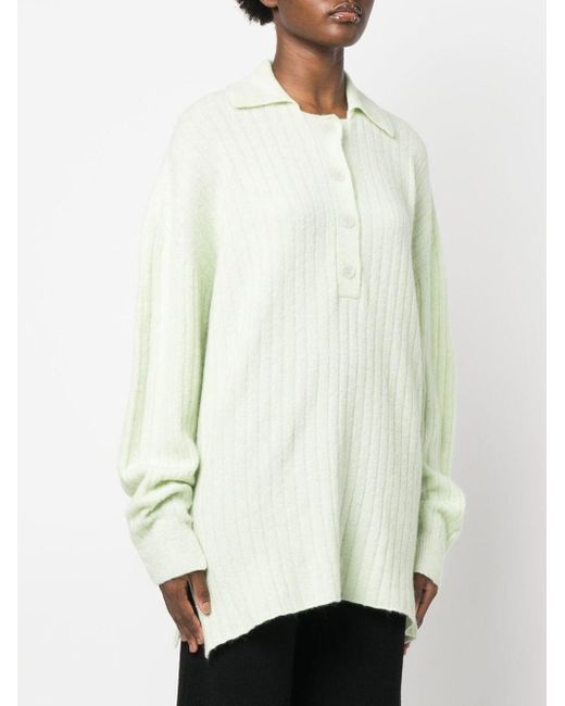 Rus White Polo -Pullover