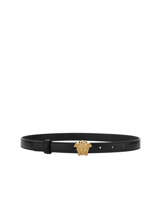 Versace Black La Medusa Leather Belt