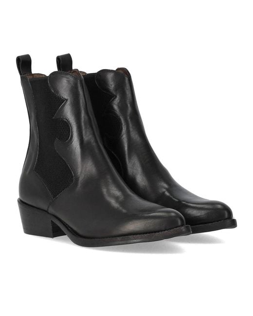 Duccio Del Duca Black Texan Bootie