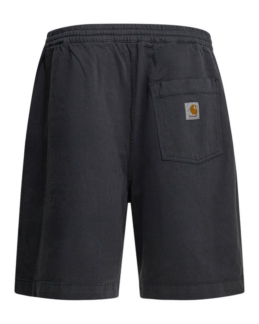 Carhartt Black "Floyde" Sweatpants Short for men