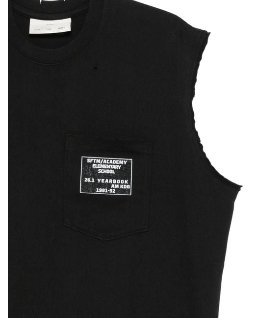 Song For The Mute Black 'Sftm Academy' Sleeveless Tee