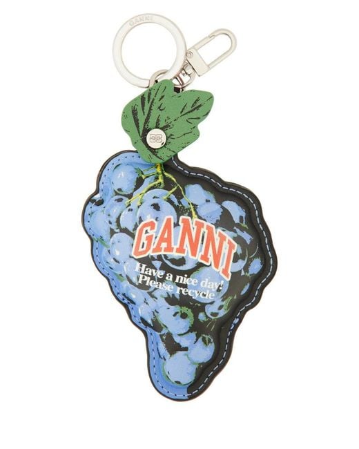 Ganni Blue Keychain "grape"