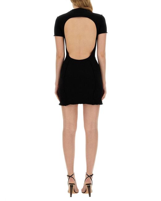Palm Angels Black Elegant Logo Dress