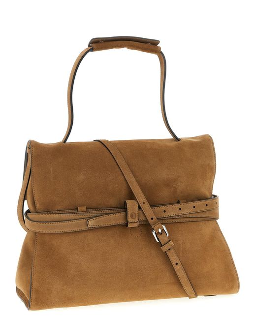 Moschino Brown 'Tie Me' Shoulder Bag