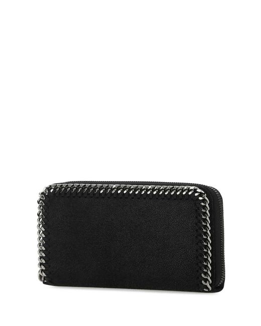 Stella McCartney Black Falabella Continental Wallet
