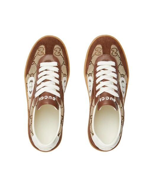 Gucci Brown Interlocking G Sneakers