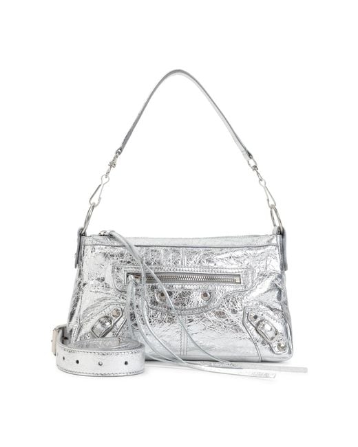 Balenciaga Gray Le City Moto Mini Bag