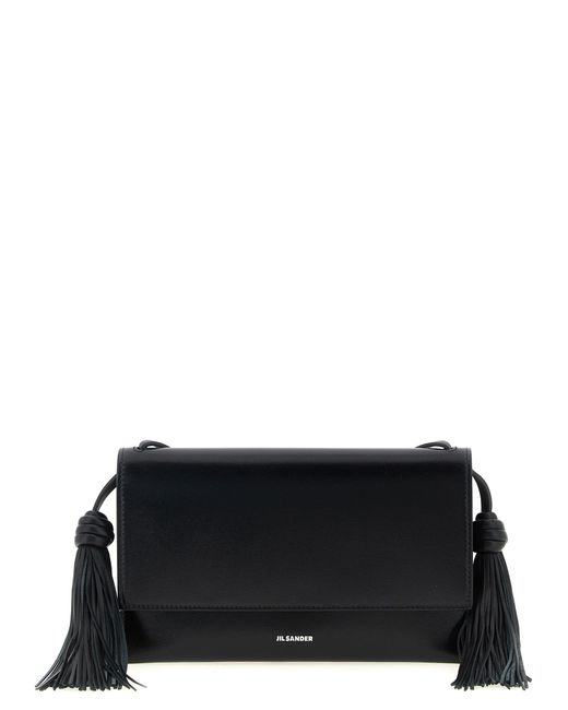 Jil Sander 'tassel' Crossbody Tas in het Black