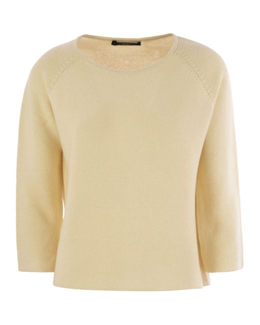 Weekend by Maxmara Natural Weekend Max Mara Addotto Cotton Yarn Sweater