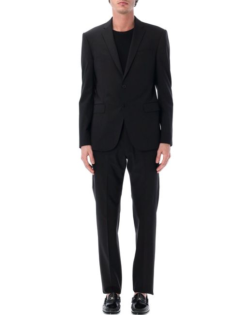 Emporio Armani Black Single-Breasted Wool Suit