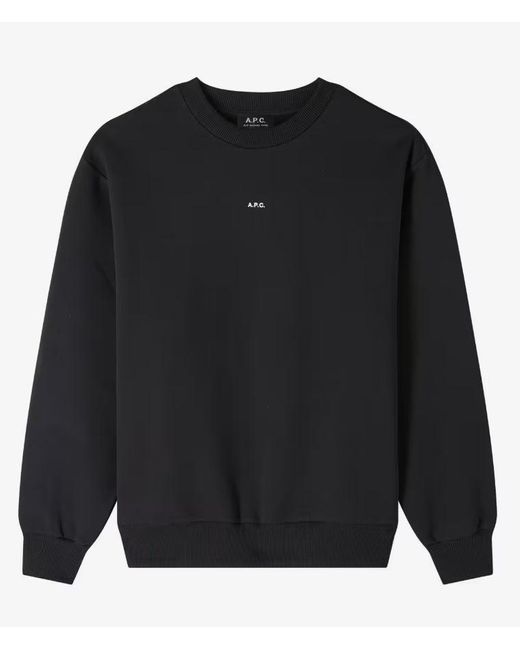 A.P.C. Black Boxy Micro Logo for men