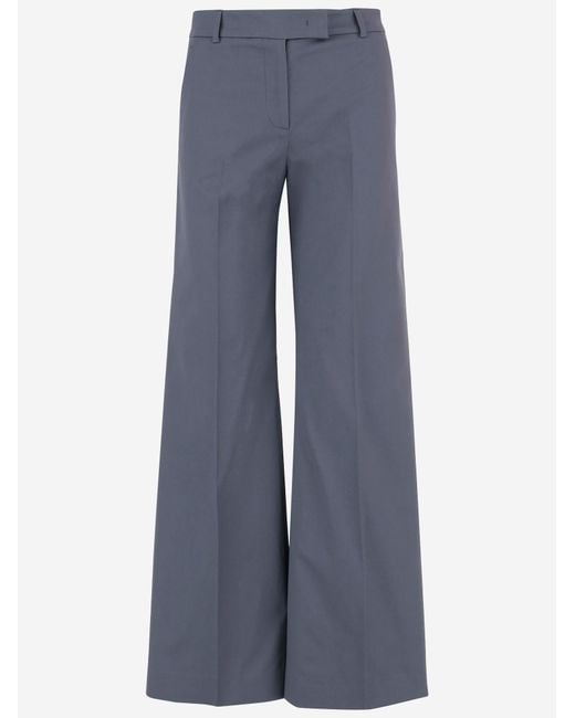 Pantalón De Algodón Stretch QL2 Donna de color Blue