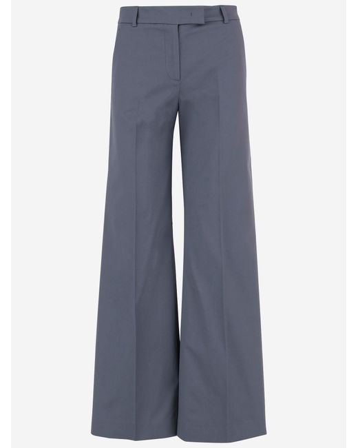 QL2 Donna Blue Stretch Cotton Trousers