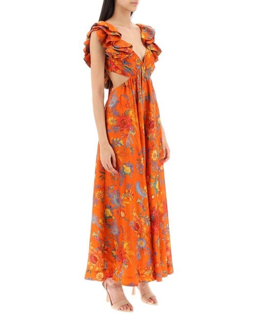 'Ginger' Kleid mit Ausschnitten Zimmermann de color Orange