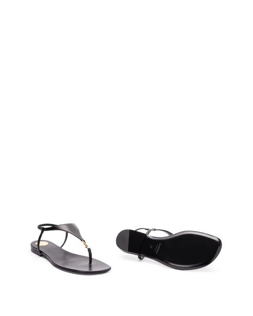 Saint Laurent Brown Cassandra Sandals