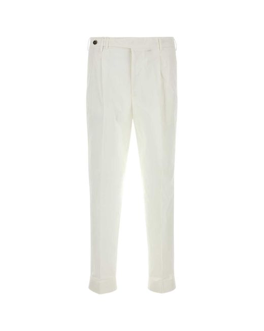 PT Torino White Pantalone Carrot_2P for men