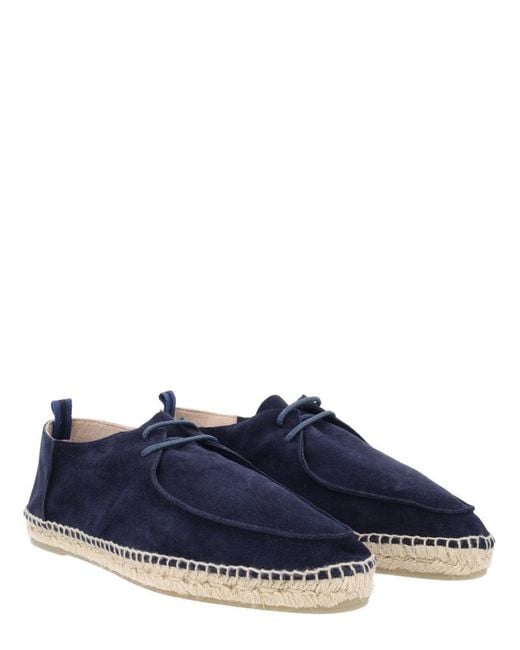 Castaner Blue Bovine Leather Flat