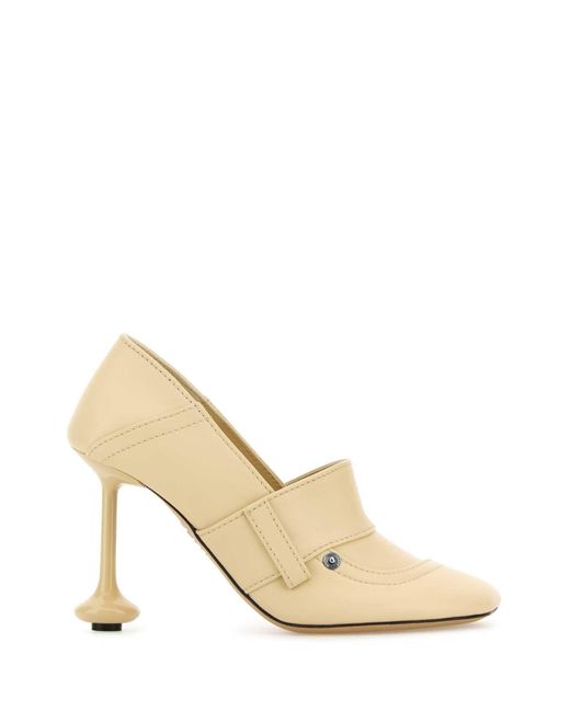Loewe Natural Cream Leather Toy Pumps