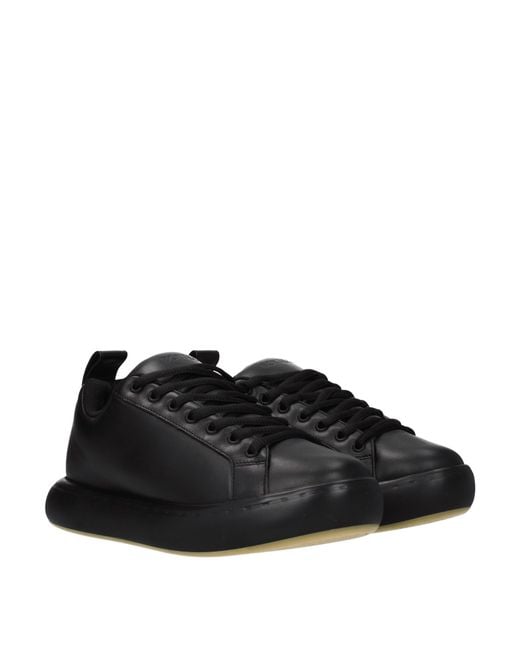 Bottega Veneta Black Sneakers Uomo Pelle Nero for men