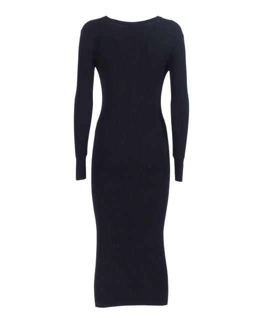 Elisabetta Franchi Blue Knit Dress