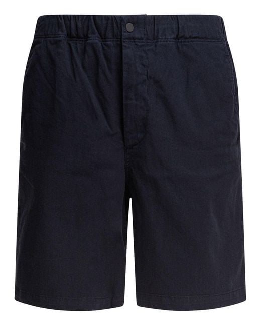 Norse Projects Nordprojekte Ezra entspannte Bio -Stretch -Kündigung kurz in Blue für Herren