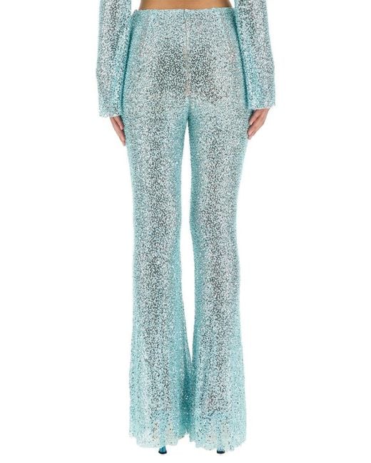 Self-Portrait Blue Beaded Pants
