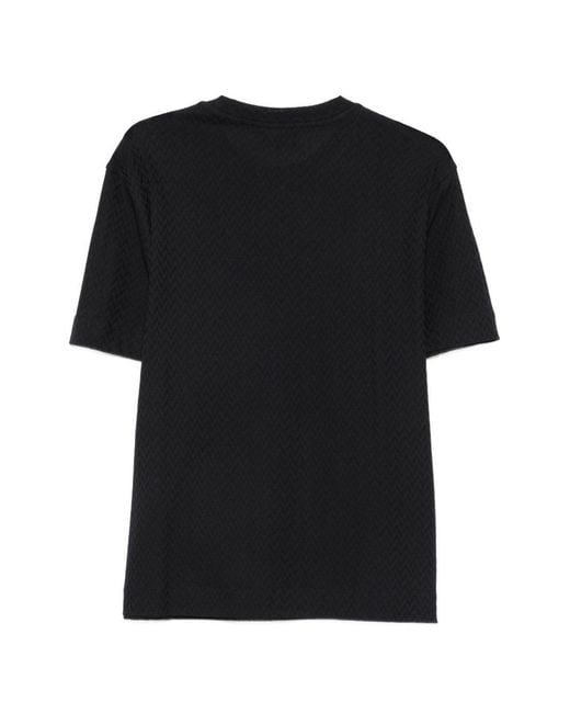 Emporio Armani Black Cotton T Shirt