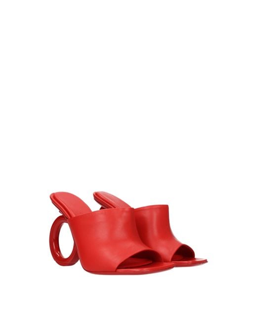 Ferragamo Red Sandals/Flame Leather
