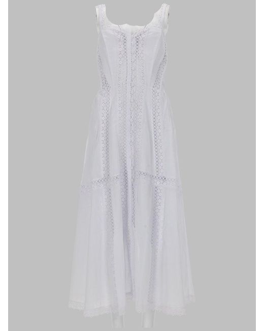 Charo Ruiz White Abito Lungo "Dafelle"