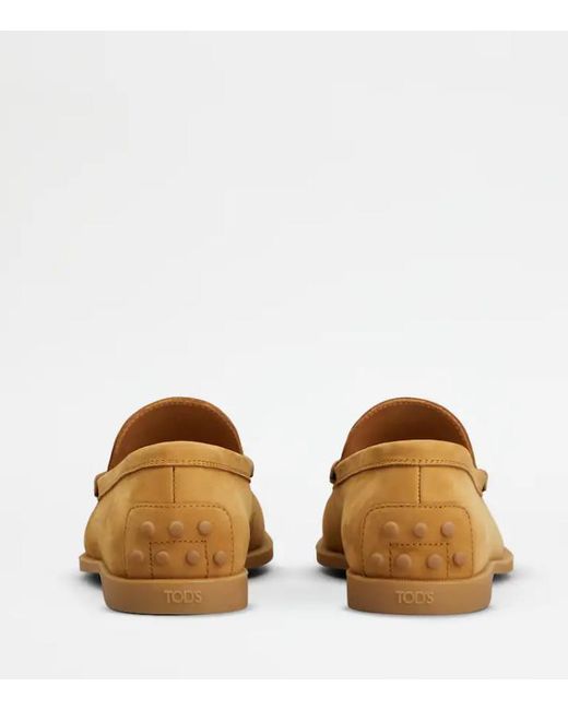 Tod's Natural Nabuk Loafers
