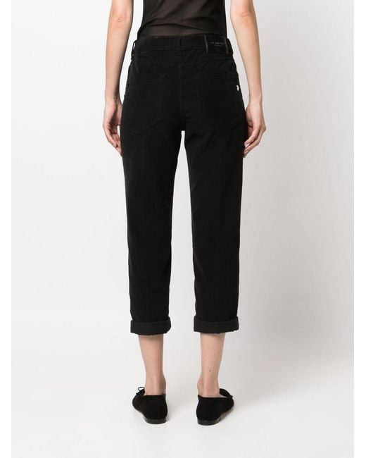 Dondup Cropped Broek in het Black