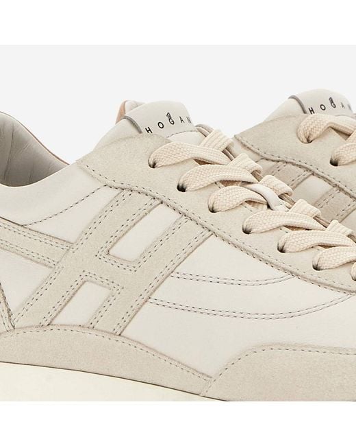 Hogan White Leather Athletic Sneakers