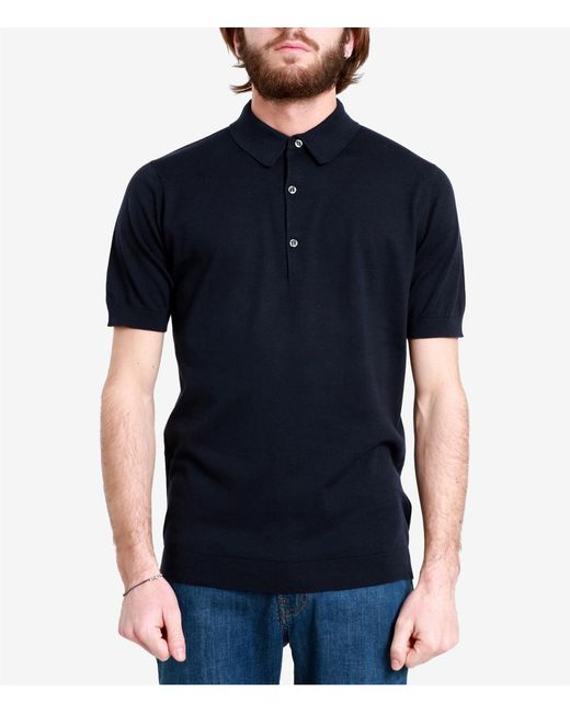 John Smedley Blue T Shirts And Polos