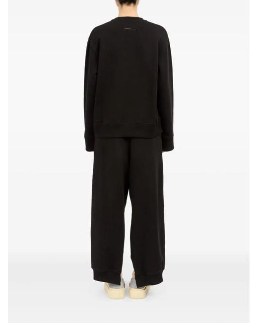 MM6 by Maison Martin Margiela White Sweatshirt mit Logo-Patch