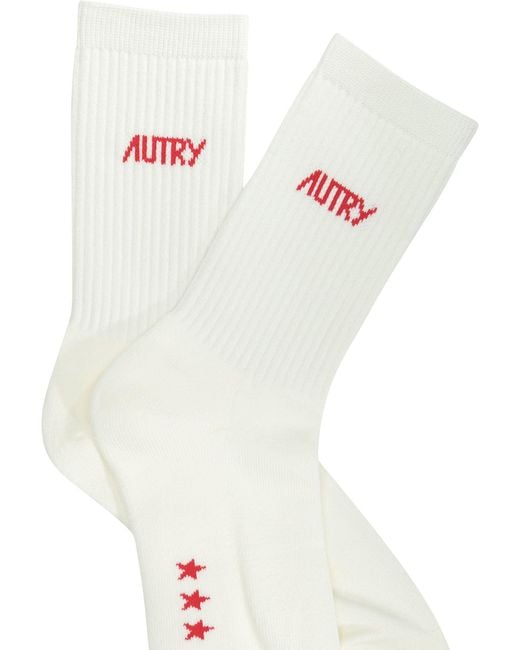 Autry White Socks for men