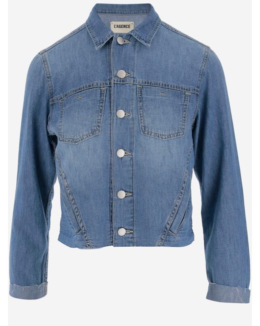 L'Agence Blue Baumwolljacke