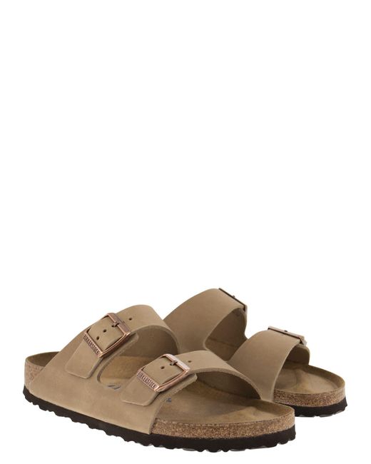 Birkenstock Arizona Lederen Slipper in het Brown
