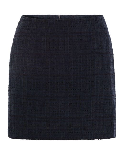 Tagliatore Blue Tweed Short Skirt