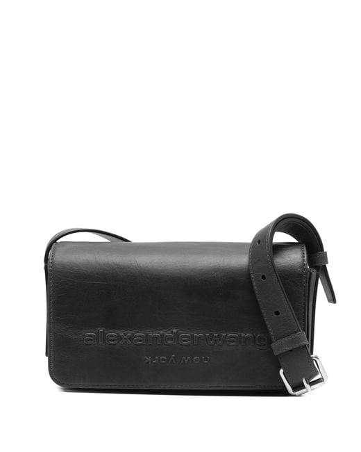 Alexander Wang Black Punch Flap Crossbody