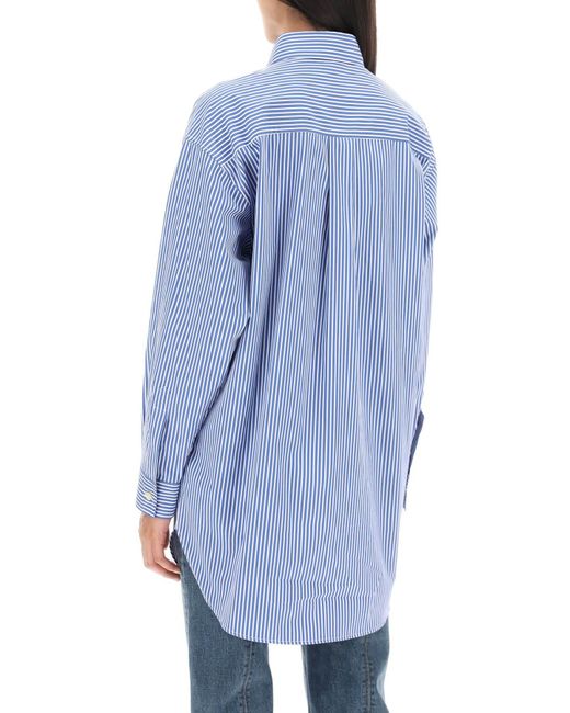 Gestreiftes Popellinie -Shirt Etro de color Blue