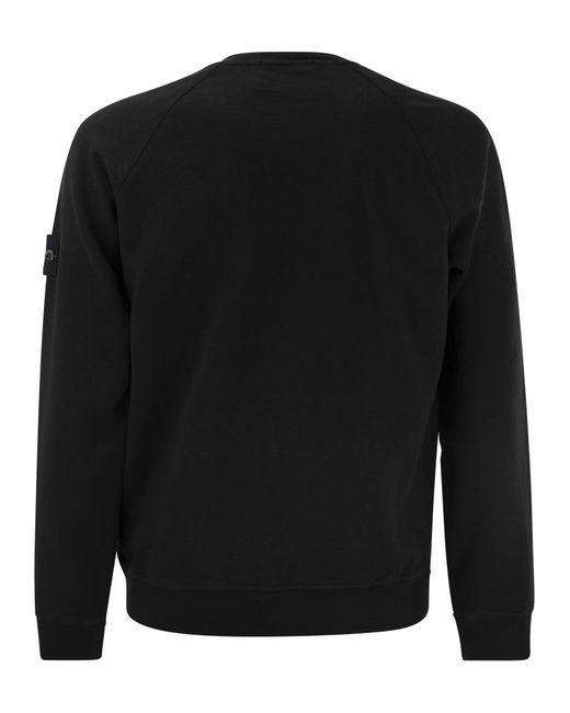 Stone Island Black Round Neck Sweatshirt for men