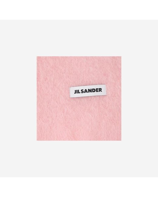 Jil Sander Pink Mohair Blend Scarf