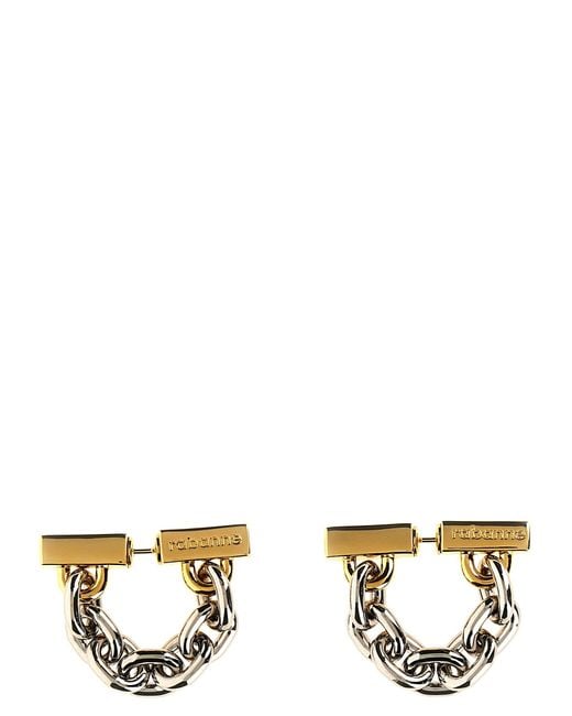 Rabanne Metallic 'Xl Kettenverbindung 'Ohrringe