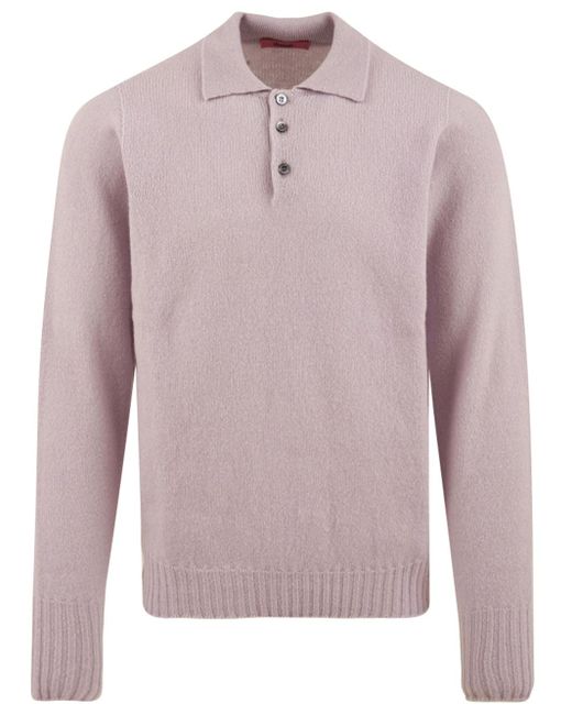 Drumohr T Shirts En Polos Grijs in het Pink voor heren